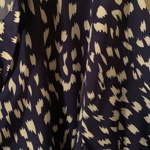 EUC Shein blue & white belted elastic waist v-neck collar with tie dress 4XL - Picture 7 of 13